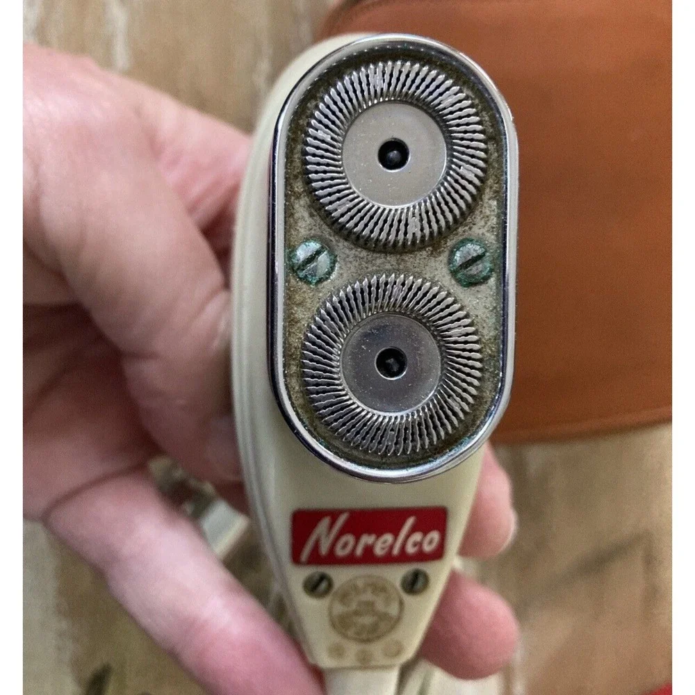 Vintage men's Norelco Electric Shaver Type SC 7759 in org case & box 1950s works